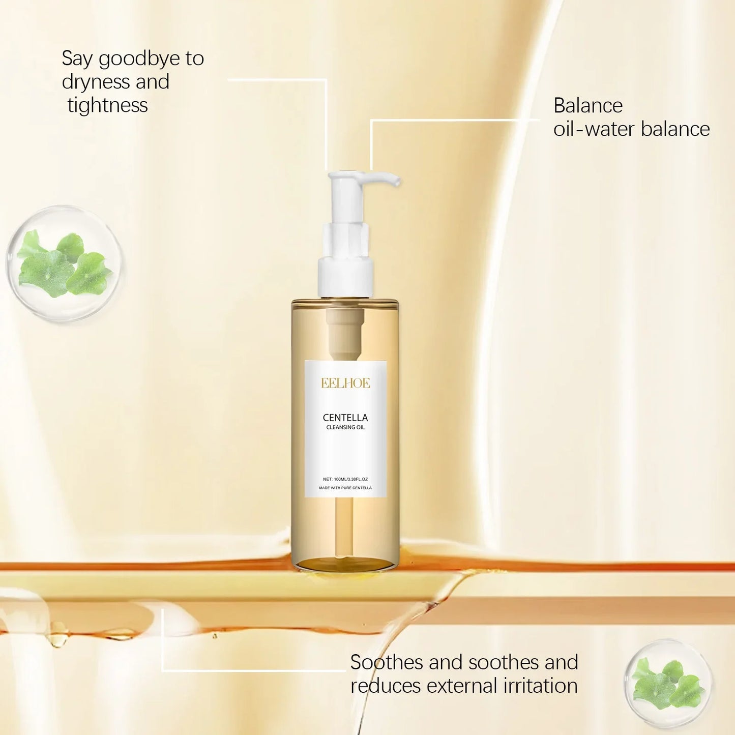 Centella Asiatica Makeup Remover Oil – Face, Eye & Lip