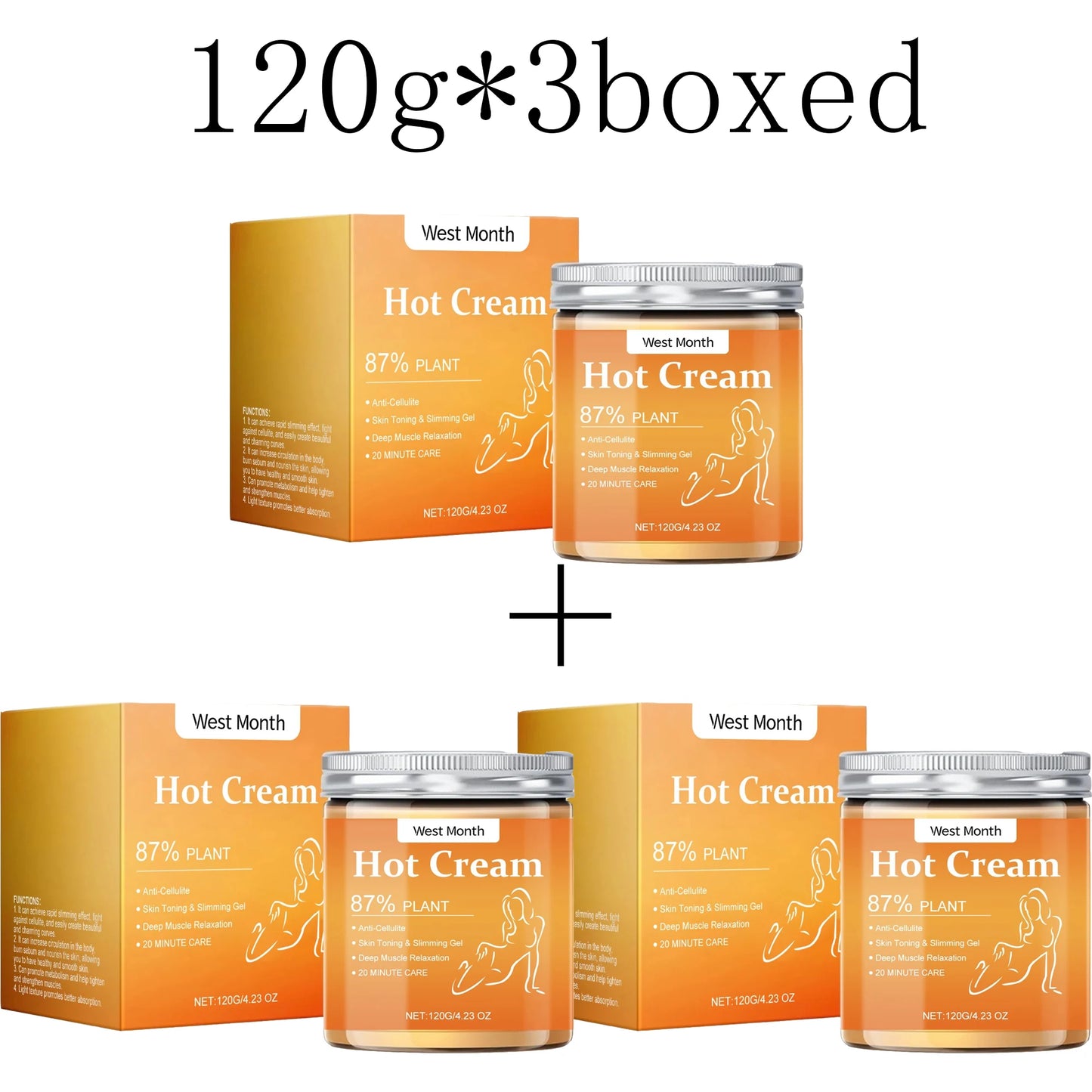 Anti-Cellulite Hot Cream Fat Burner Body Sculpting 120g