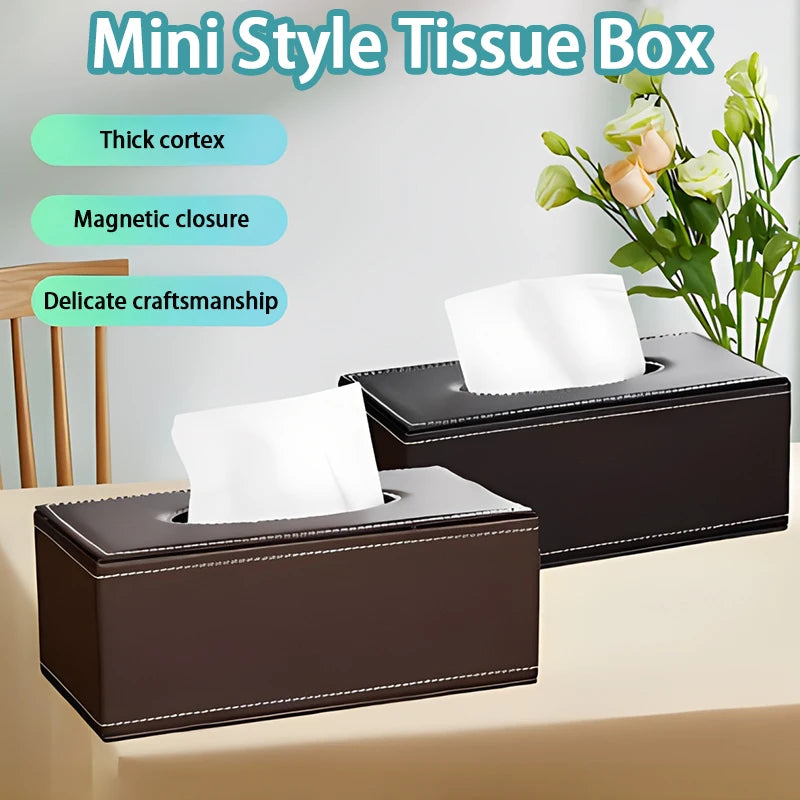 Leather Tissue Box Cover – Car & Home Anti-Moisture Dispenser