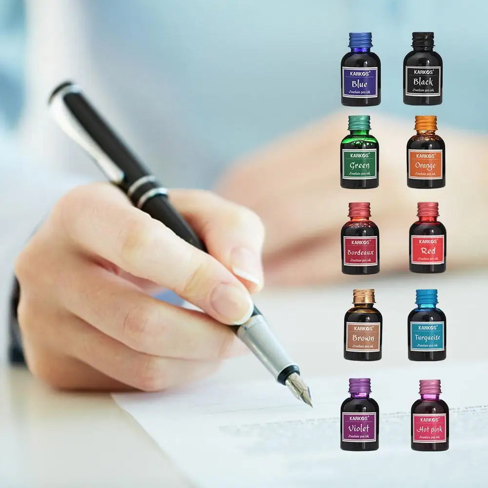 Pure Color 30ml School Pen Ink Refilling Inks Calligraphy High Quality Writing Fountain Pen Ink Stationery Supplies Peaceful Pleasures Health and Wellness