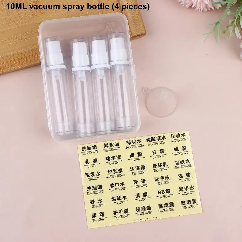 Airless Pump Bottle Set – Refillable Travel Containers 5/10/15ml