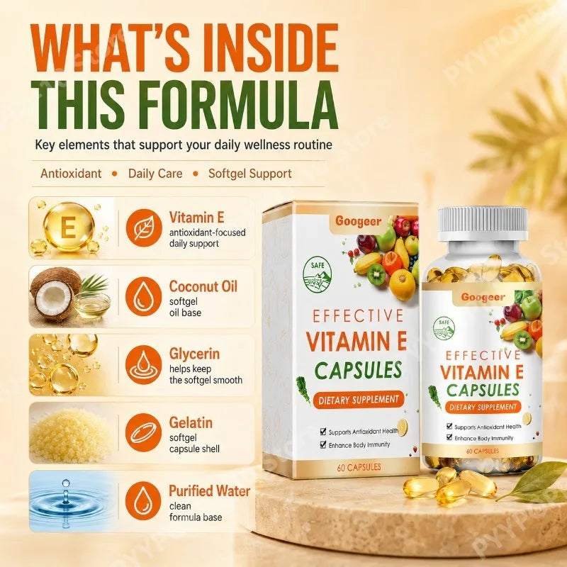 Googeer Vitamin E 400 IU Softgels | Non-GMO, Gluten Free