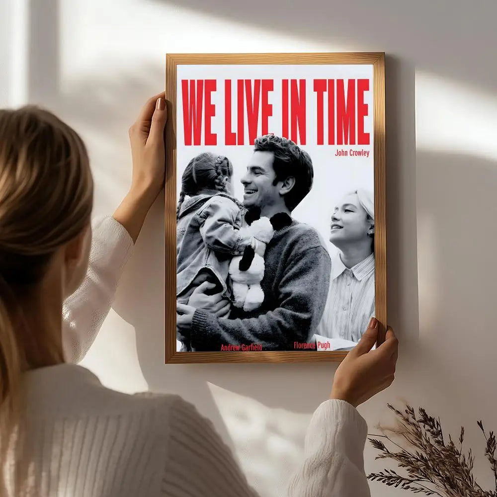 We Live in Time Movie Poster – HD Self-Adhesive Wall Art Movie Wall Poster Peaceful Pleasures Health and Wellness White1 15X20cmNoframe