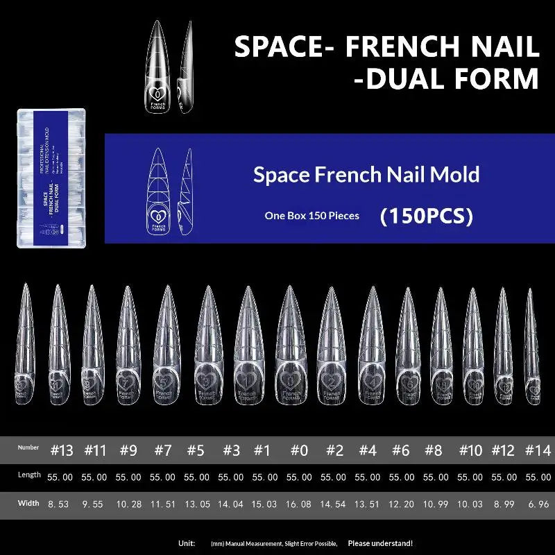 240pcs Sandwich Nail Forms 15 Size Oval Extension Dual Form No Paper Forms Needed For Easy Nail Extensions Peaceful Pleasures Health and Wellness one size A1