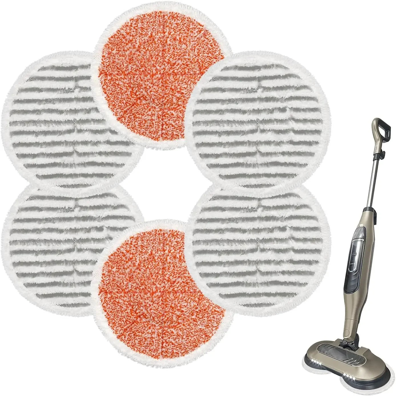 6-Pack Reusable Steam Mop Pads for S7000 Series, Microfiber and Heavy Scrub Cleaning Pads Peaceful Pleasures Health and Wellness United States