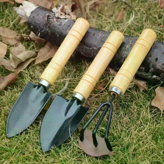 3-Piece Mini Garden Tool Set – Trowel, Shovel & Rake Mini Garden Tool Set Oasis Select