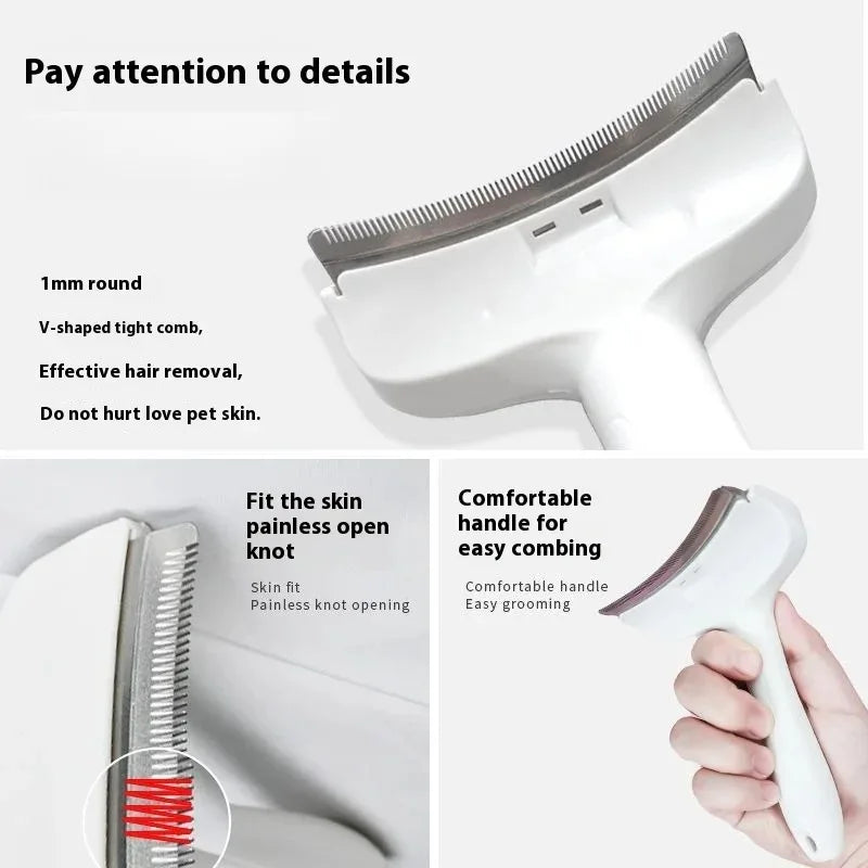 Pet Slicker Brush & Deshedding Comb for Dogs & Cats