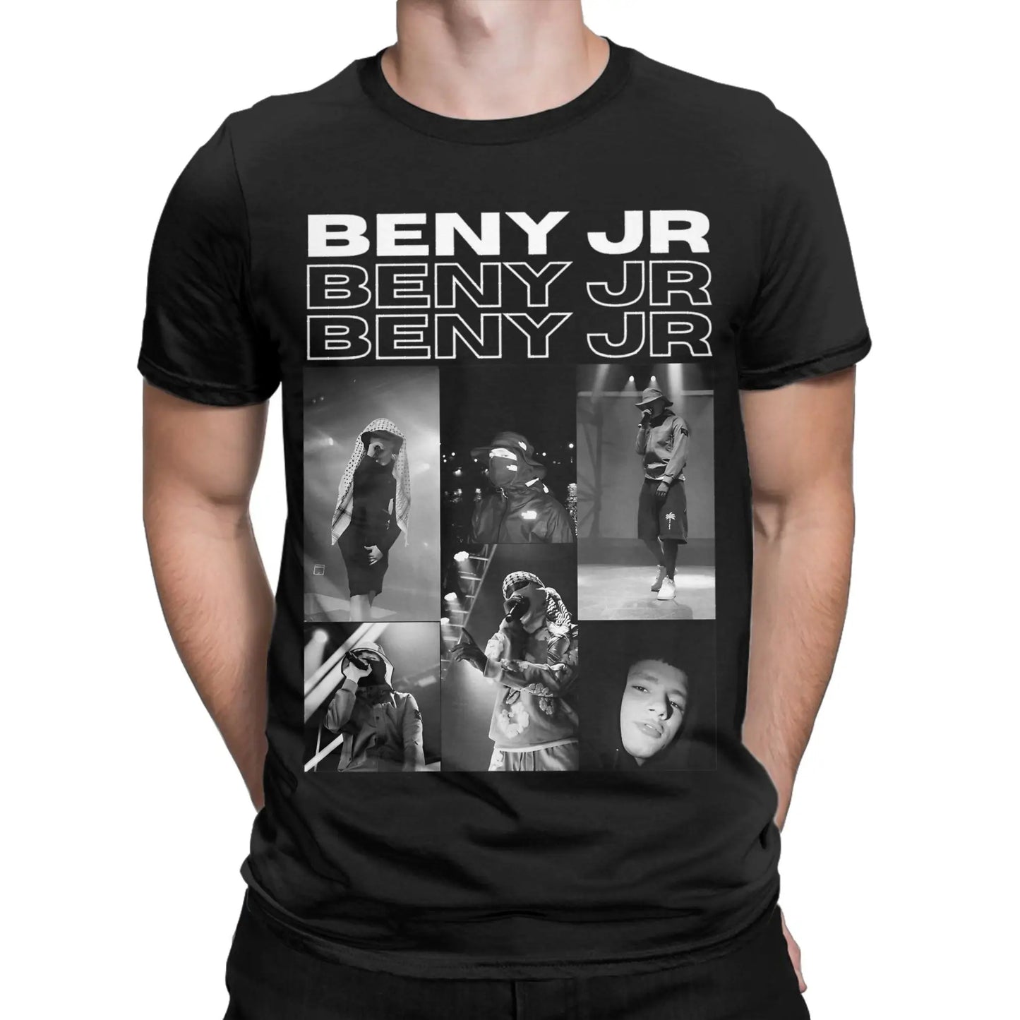 Benys Jr Pure Cotton T Shirt For Men Beach Rapper Y2K Casual T Shirts Crewneck Fashion Tees Oversize Pattern Tops Peaceful Pleasures Health and Wellness black 5XL