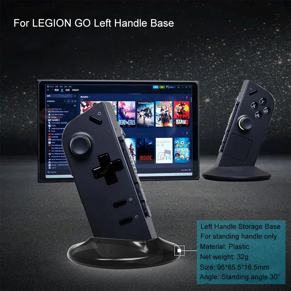 For LEGION GO Left Handle Base for Palm Left Handle TPU Vertical Desktop Stand Peaceful Pleasures Health and Wellness