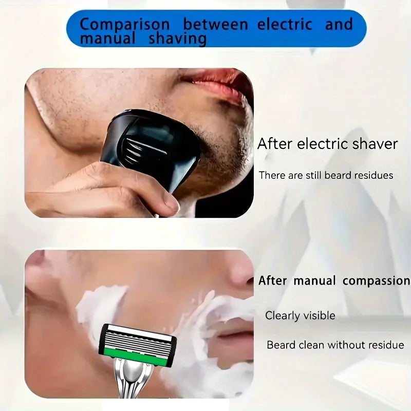 Men's 6-Blade German Steel Safety Razor | Manual Shaver