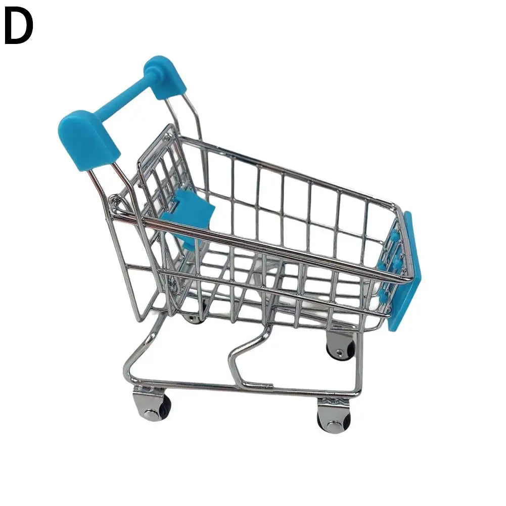 Metal Mini Toy Shopping Cart Realistic Supermarket Pretend Play Kids