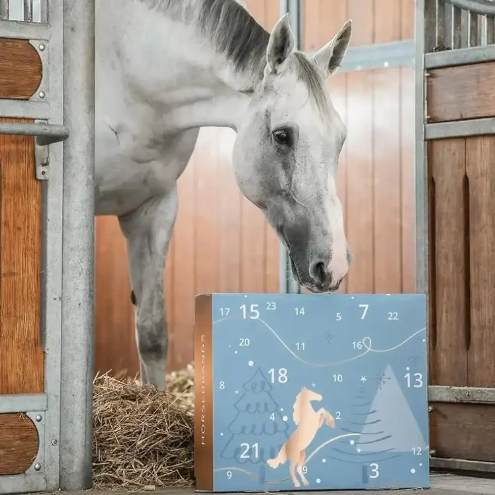 HORSEBRANDS Advent Calendar 2025 24 Days Countdown Surprises Gifts (7*Equipment, 9*Care, 5*Fashion, 3*Lifestyle) For Horse Love Peaceful Pleasures Health and Wellness