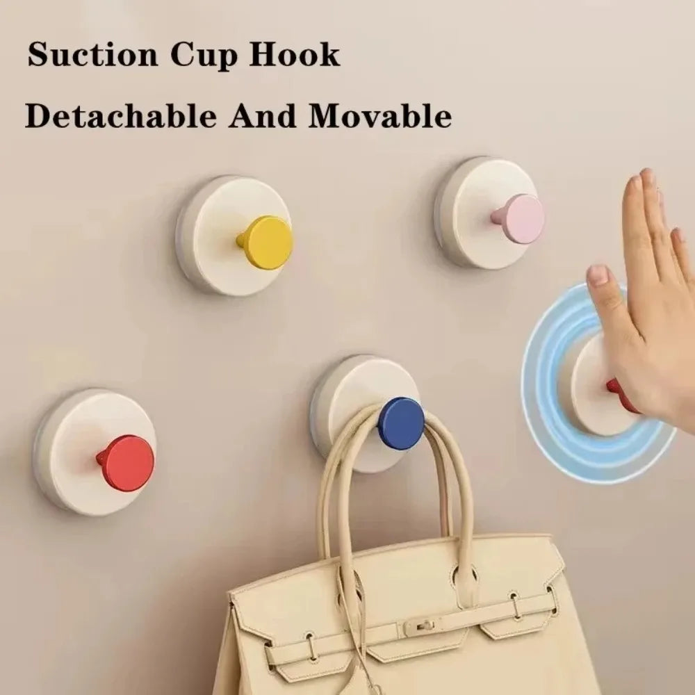 No-Drill Foldable Suction Cup Hook – Wall Towel Hanger