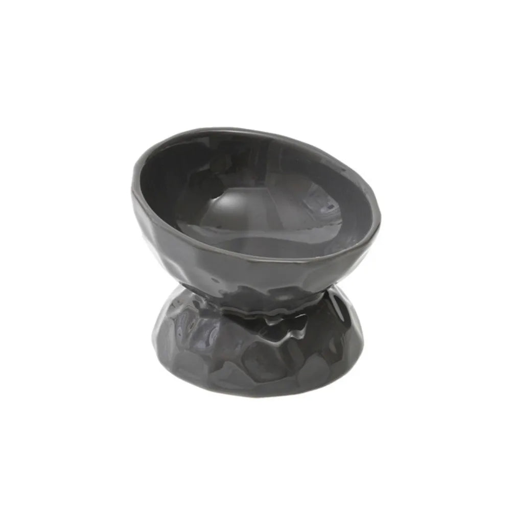 Ceramic Pet Bowl – Non-Slip Slanted & Flat Feeder for Cats & Dogs