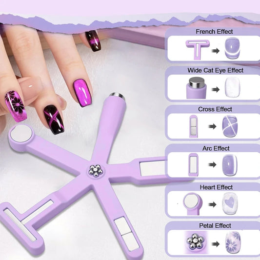 8-in-1 Starfish Nail Magnet | Cat Eye Nail Art Tool Nail Art Magnet Tool Peaceful Pleasures Health and Wellness