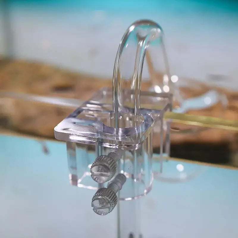 Acrylic Fish Tank Pipe Clamp Holder | Inflow Outflow Filter Rack