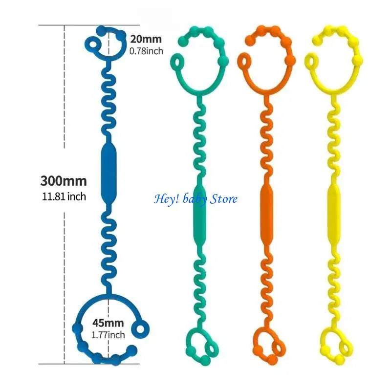 Silicone Baby Bottle Holder Leash | Pacifier & Teether Strap