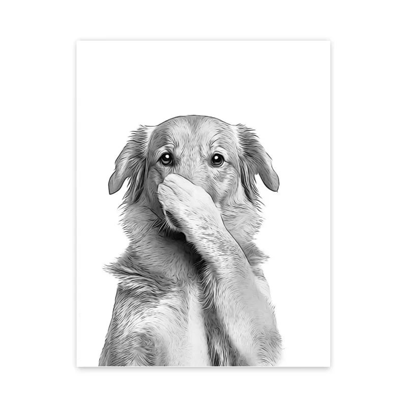 1pc frameless Canvas painting Cat Giraffe Dog Elephant Toilet Paper Bathtub Funny Bathroom Poster Print Canvas Painting Wall Peaceful Pleasures Health and Wellness H 40x50cm Unframed