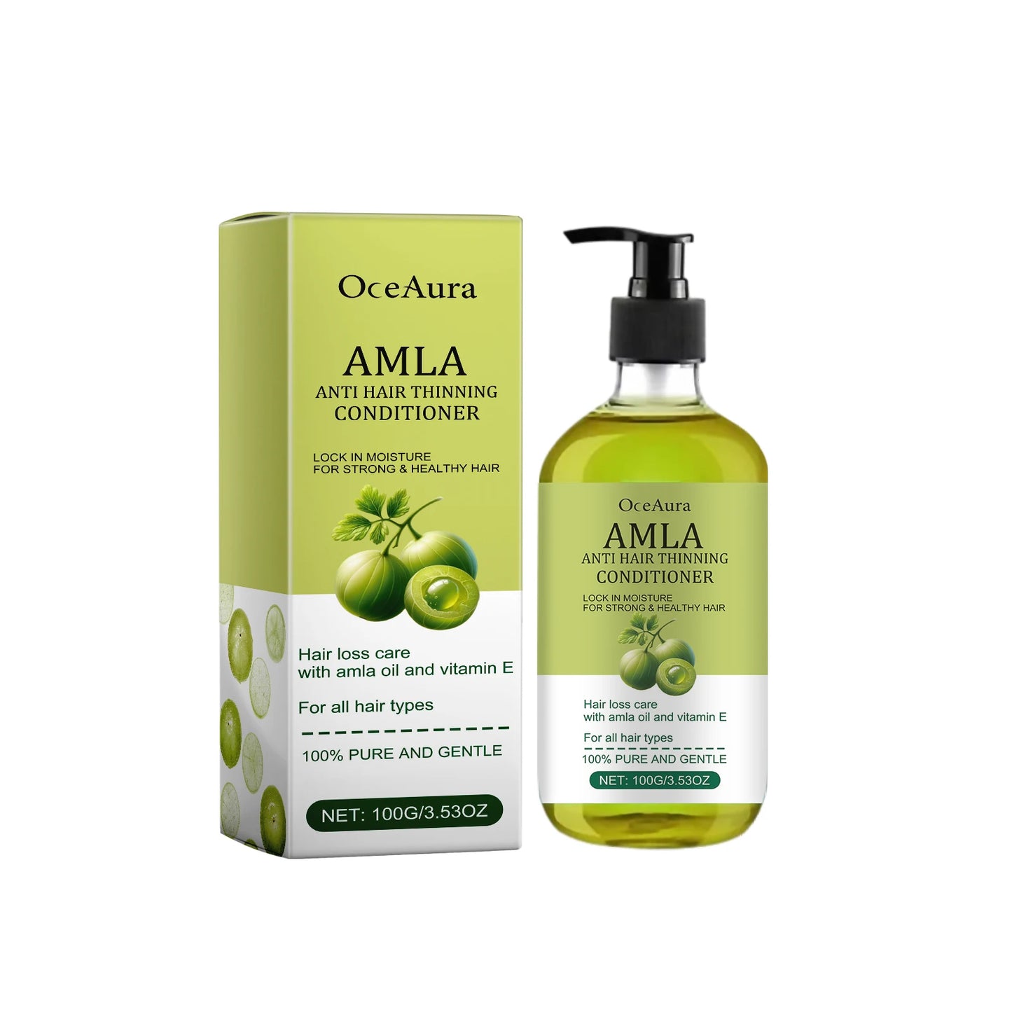 Amla Oil Shampoo Anti Loss Strengthen Root Repair Damaged Hair Anti-Breakage Conditioner Reduce Split Ends Nourishing Hair Mask Peaceful Pleasures Health and Wellness 100g conditioner
