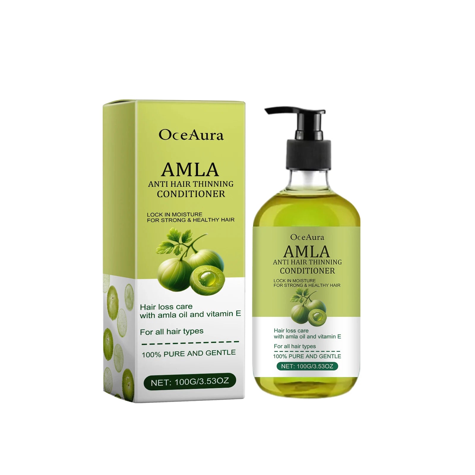 Amla Oil Shampoo Anti Loss Strengthen Root Repair Damaged Hair Anti-Breakage Conditioner Reduce Split Ends Nourishing Hair Mask Peaceful Pleasures Health and Wellness 100g conditioner