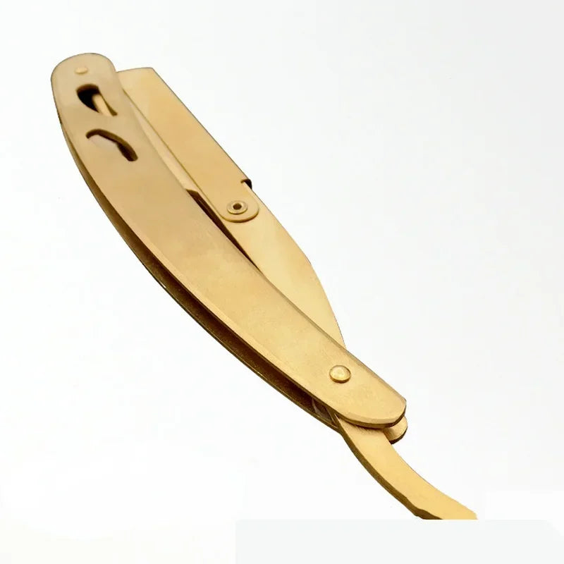 Foldable Stainless Steel Straight Razor – Vintage Barber Blade Straight Shaving Razor Peaceful Pleasures Health and Wellness