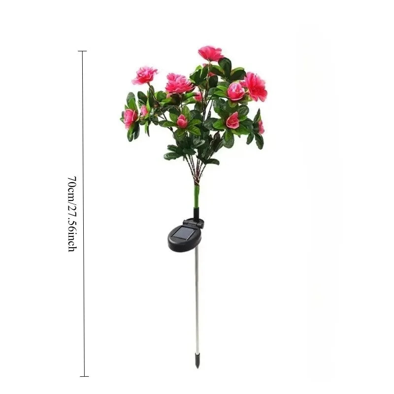 Solar LED Azalea Flower Ground Lights | Garden Outdoor Décor