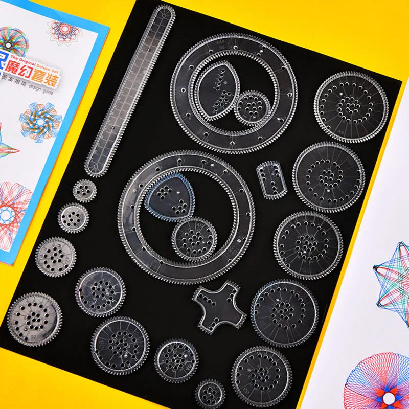 Classic Gear Spirograph Drawing Geometric Painting Stencils Rulers