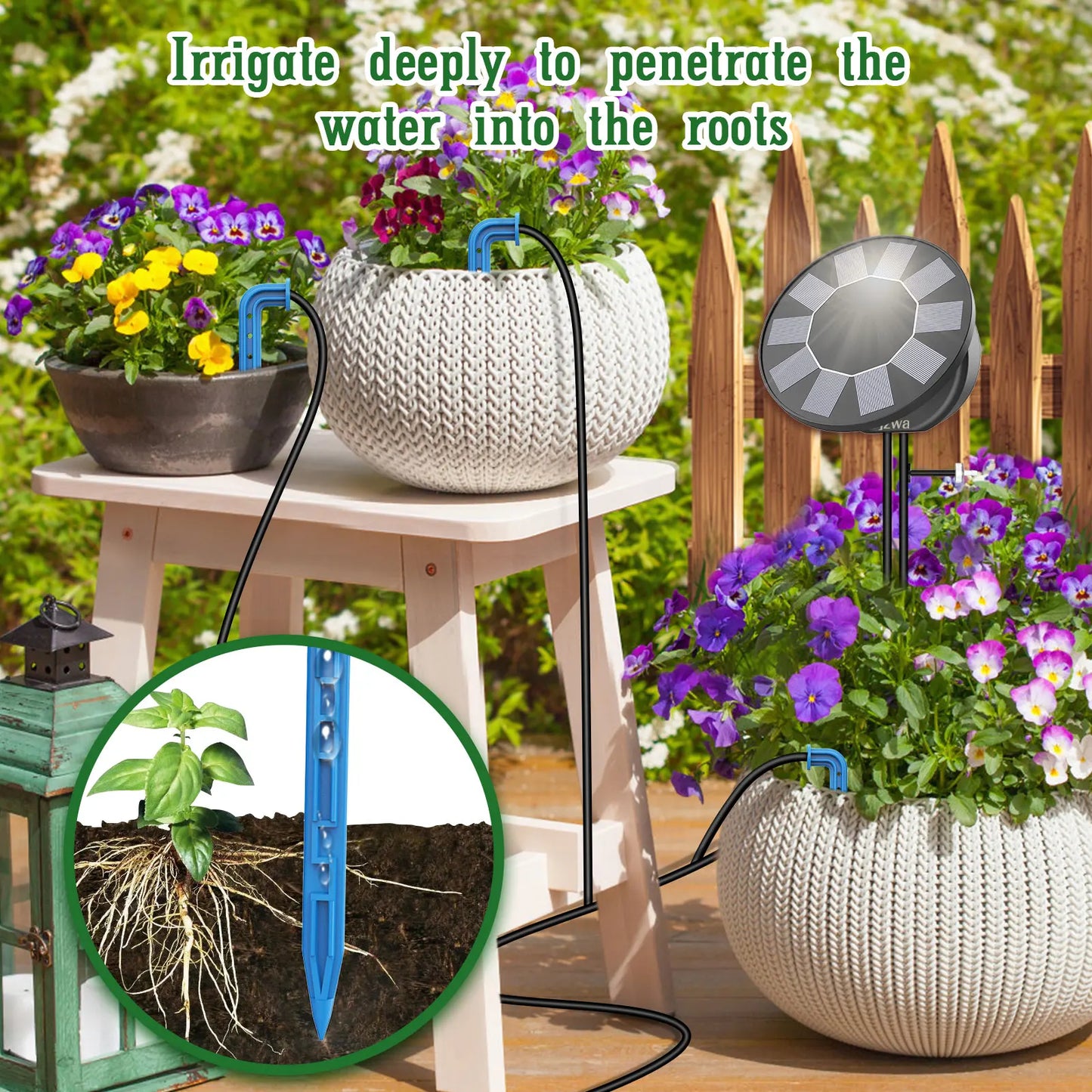 Solar Drip Irrigation System – Auto Plant Watering Kit & Timer