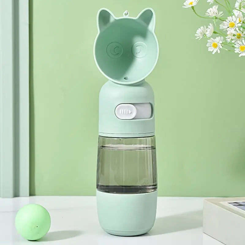 Leak-Proof Dog Travel Water Bottle with Food Container