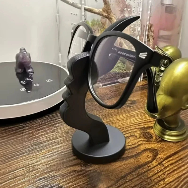 Fashion glasses placement bracket interesting side face practical and minimalist glasses decoration for desktop or bedside table Peaceful Pleasures Health and Wellness
