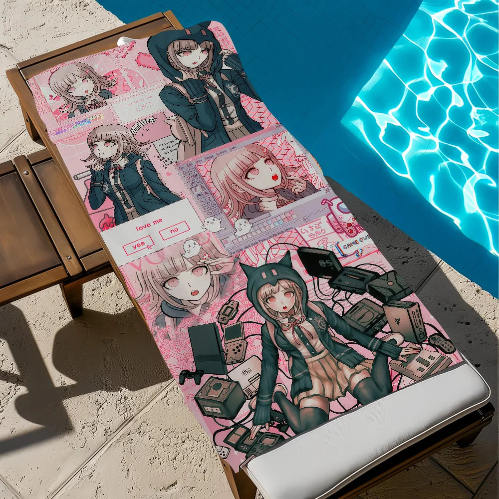 Danganronpa Anime Quick-Dry Beach Towel | Soft Microfiber Anime Beach Towel Peaceful Pleasures Health and Wellness z7 STJ40x70CM