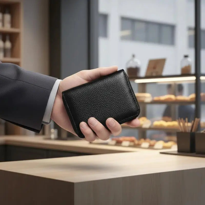 PU Leather Zipper Card Wallet – Multi-Slot Coin Purse Unisex