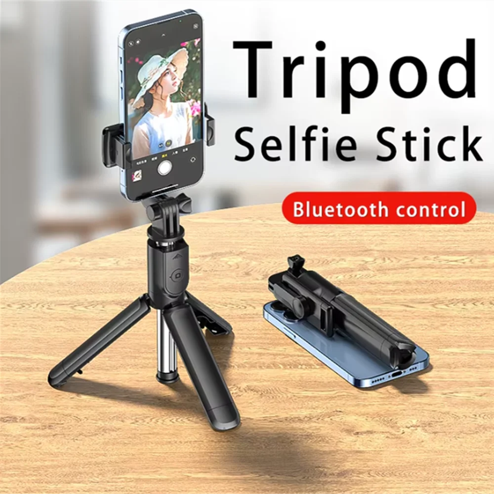Wireless Selfie Stick Tripod Stand Bluetooth Remote Extendable Tripod for iPhone Mobile Phone Tiktok Live Streaming Peaceful Pleasures Health and Wellness