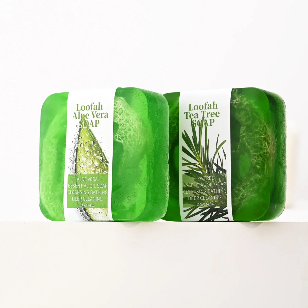 Tea Tree Loofah Soap 100g – Natural Herbal Cleansing Bar
