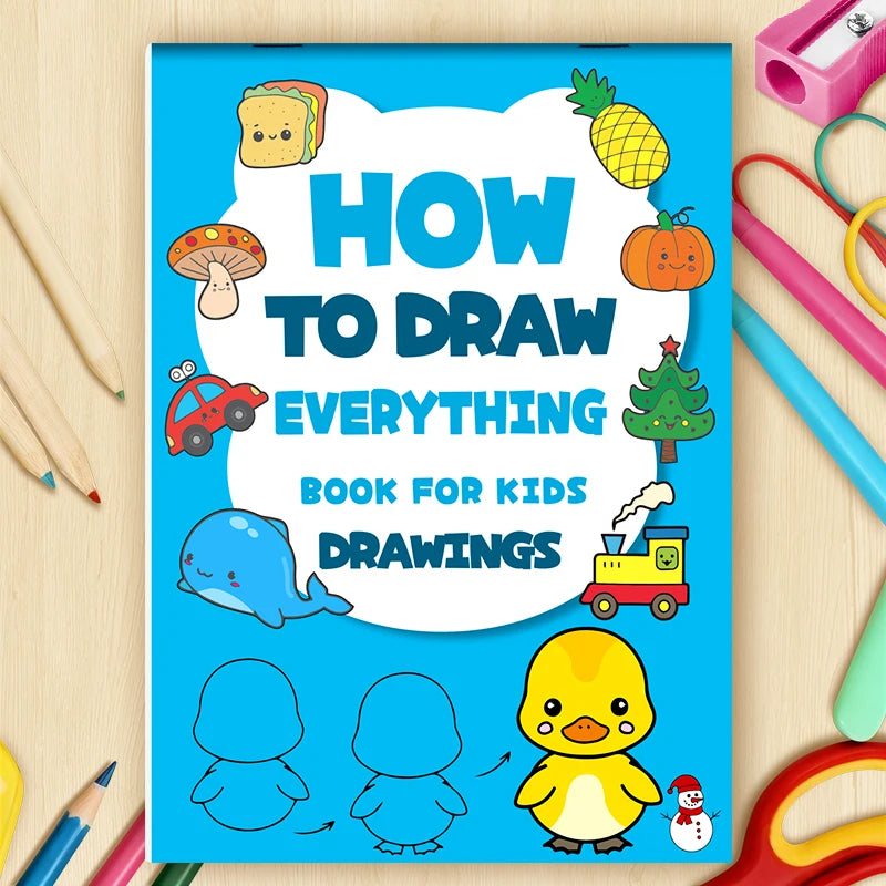 How Draw Everything Book Kids Step-by-step Drawing Tutorial 300+
