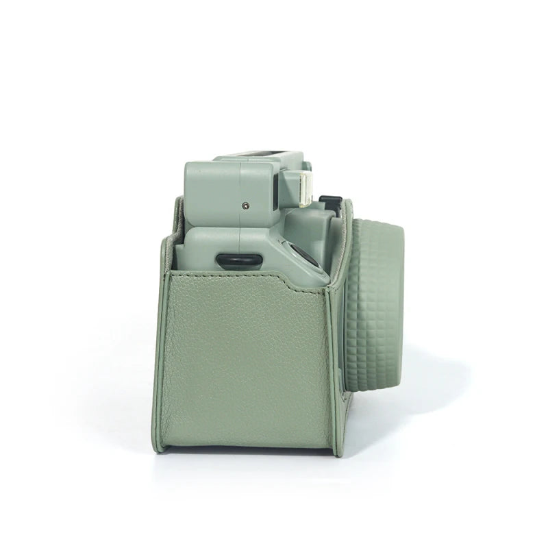 Retro Camera Bag for Instax Wide 400 with Shoulder Strap PU Leather Cover Protective Camera Case Peaceful Pleasures Health and Wellness