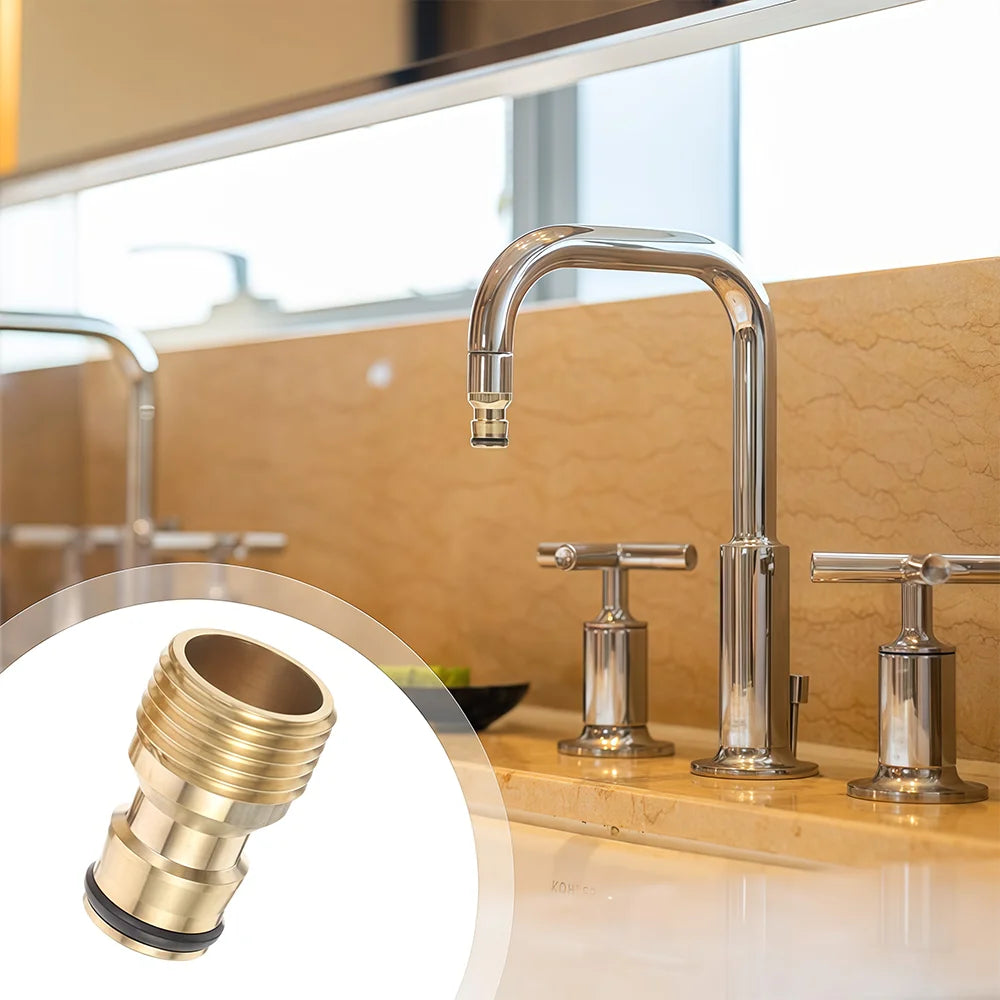 Brass 1/2" 3/4" 1“ Male/Female Quick Connector Irrigation Pipe Fitting Joint Thread to16mm Nipple Adapter for Garden Hose Tap Peaceful Pleasures Health and Wellness