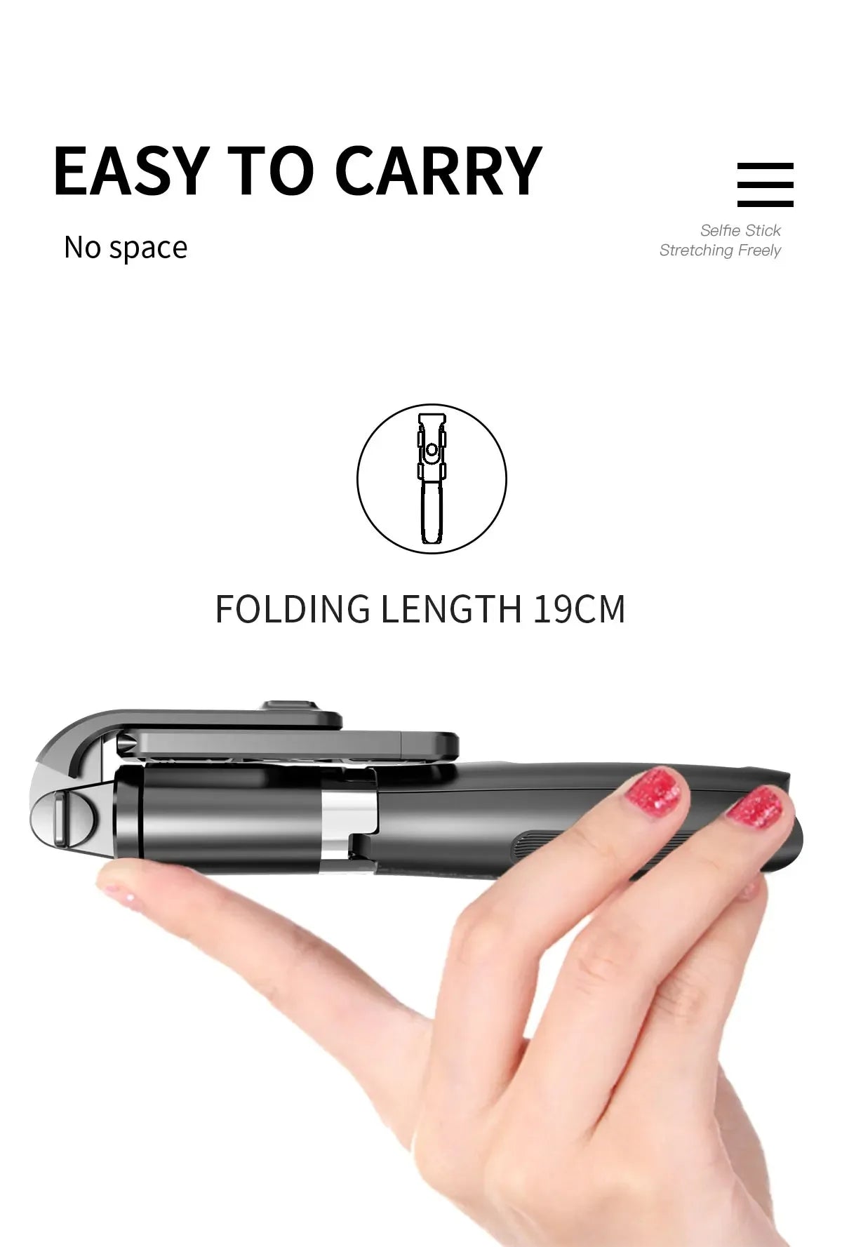 Bluetooth Selfie Stick Tripod Extendable Wireless Remote Control Portable Phone Stand for iPhone Android Vlogging Live Streaming Peaceful Pleasures Health and Wellness