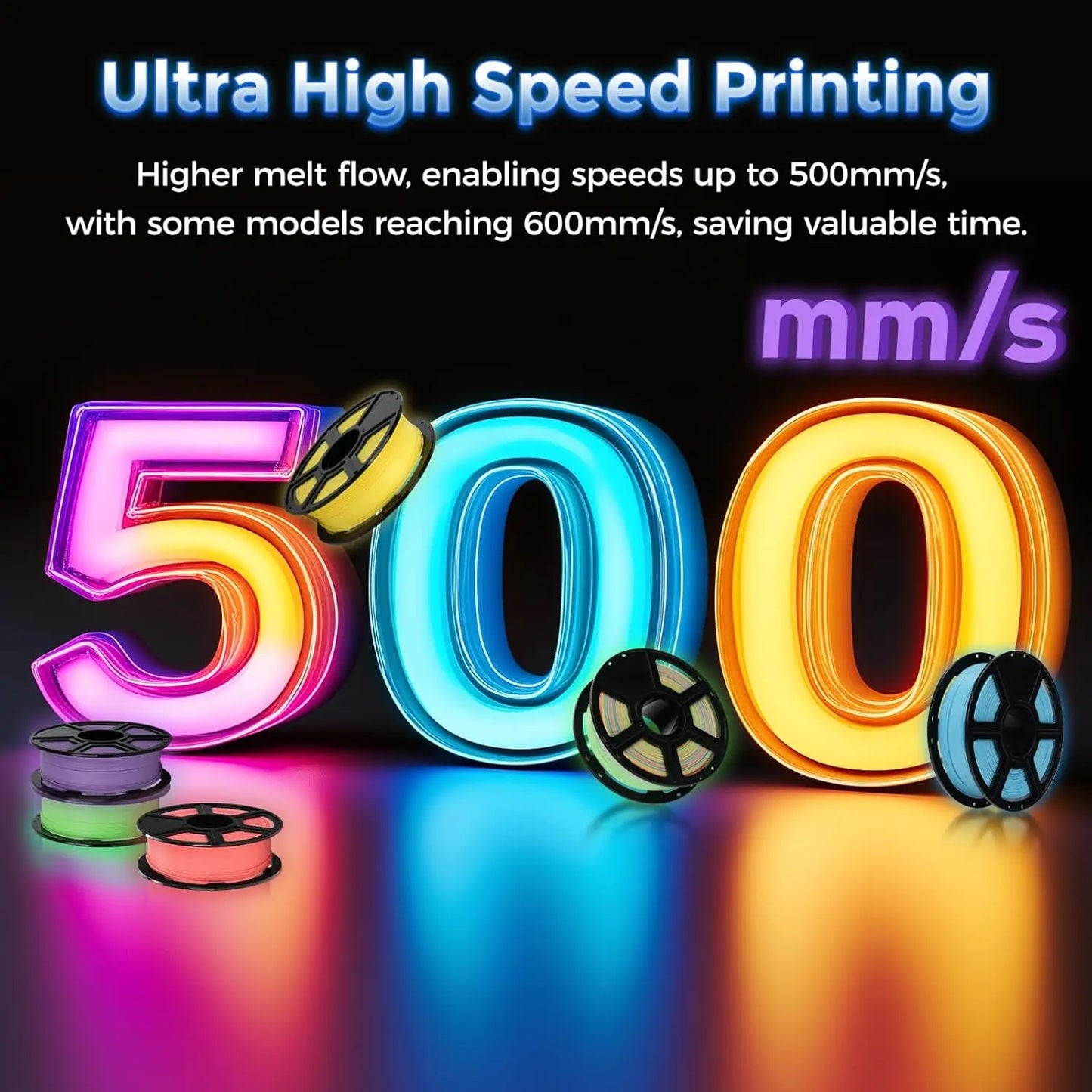 Luminous Rainbow PLA Filament 1.75mm | 3D Maliang FDM