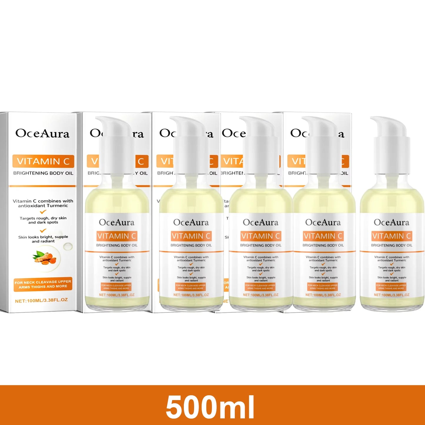 OceAura Vitamin C Brightening Body Oil | Moisturizing Dry Skin
