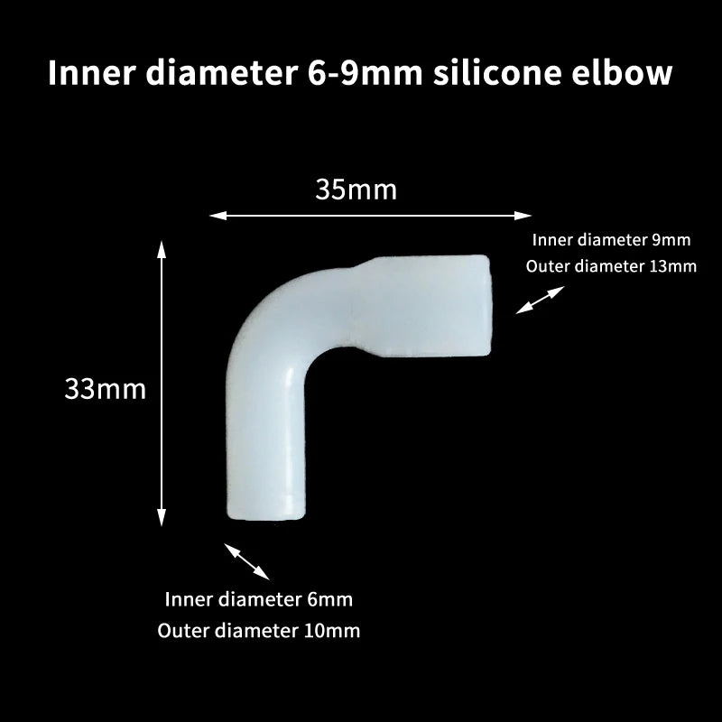Fish Tank Garden Irrigation Silicone Elbow Soft Hard Pipe Connector Variable Diameter Elastic Right Angle Rubber Coupling Peaceful Pleasures Health and Wellness A2