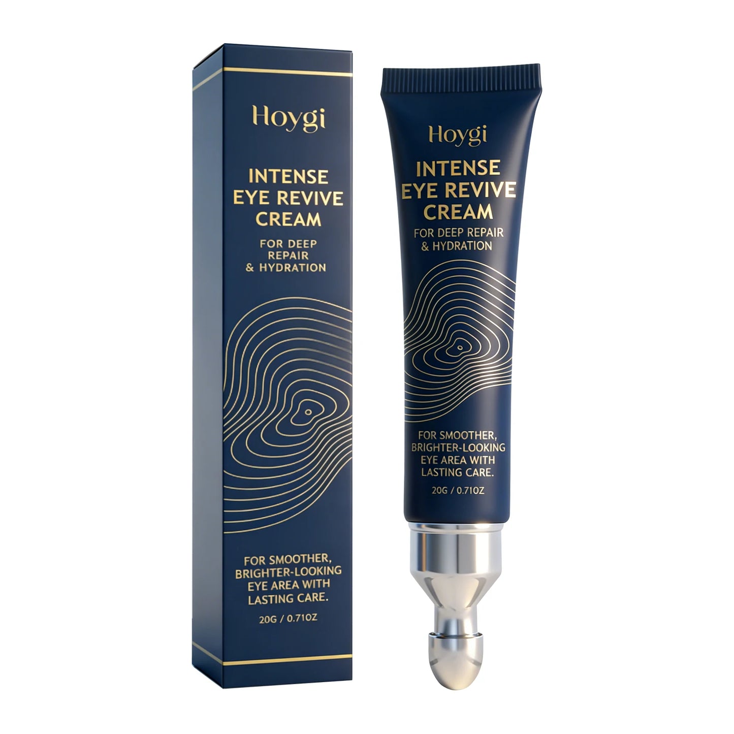 Hydrating Eye Cream with Massage Applicator Around the Eyes Smoothing Fine Lines Anti Dark Circle Puffiness Brighten Eye Contour Peaceful Pleasures Health and Wellness 20g boxed