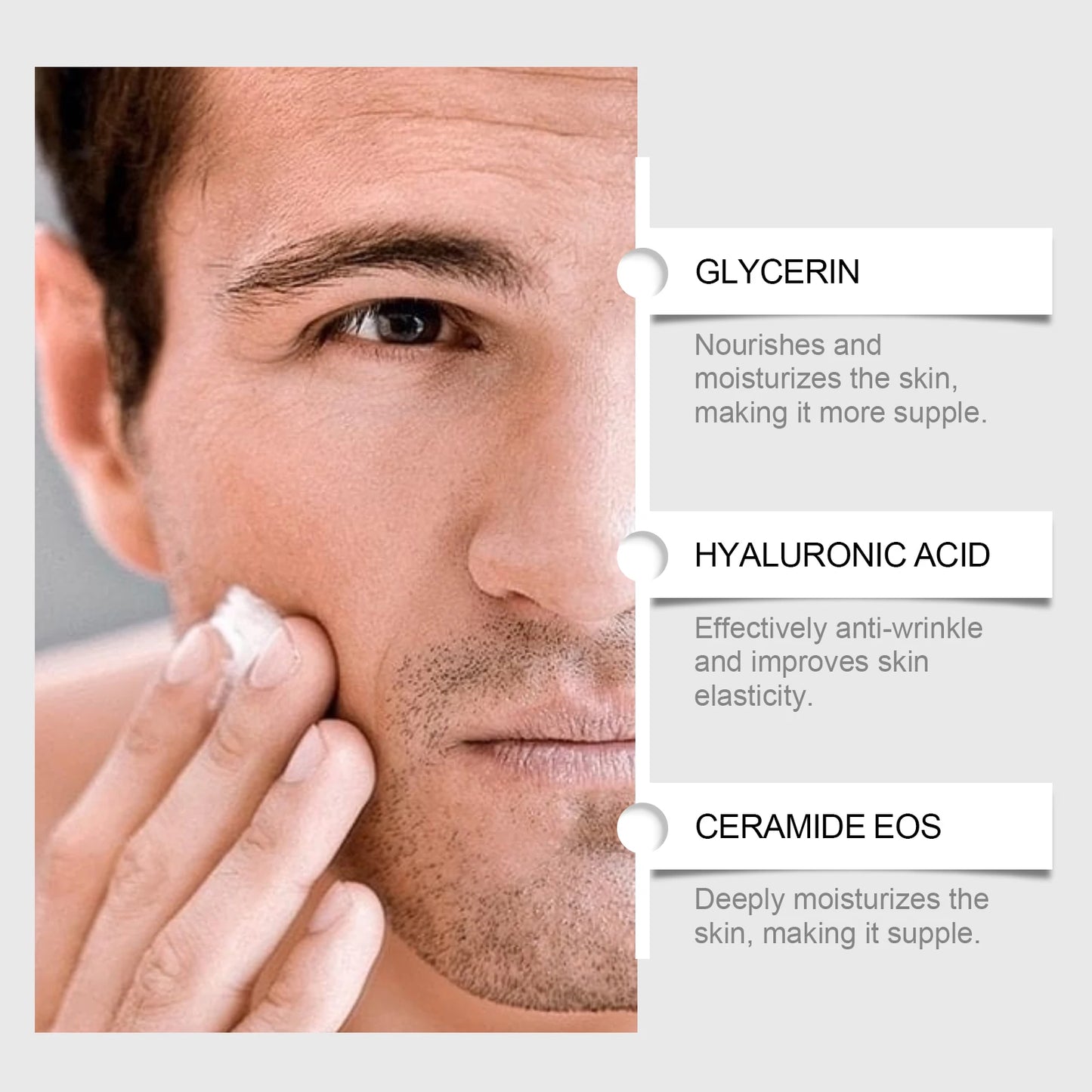 East Moon Hyaluronic Acid Face Cream | Men's Moisturizer 100g