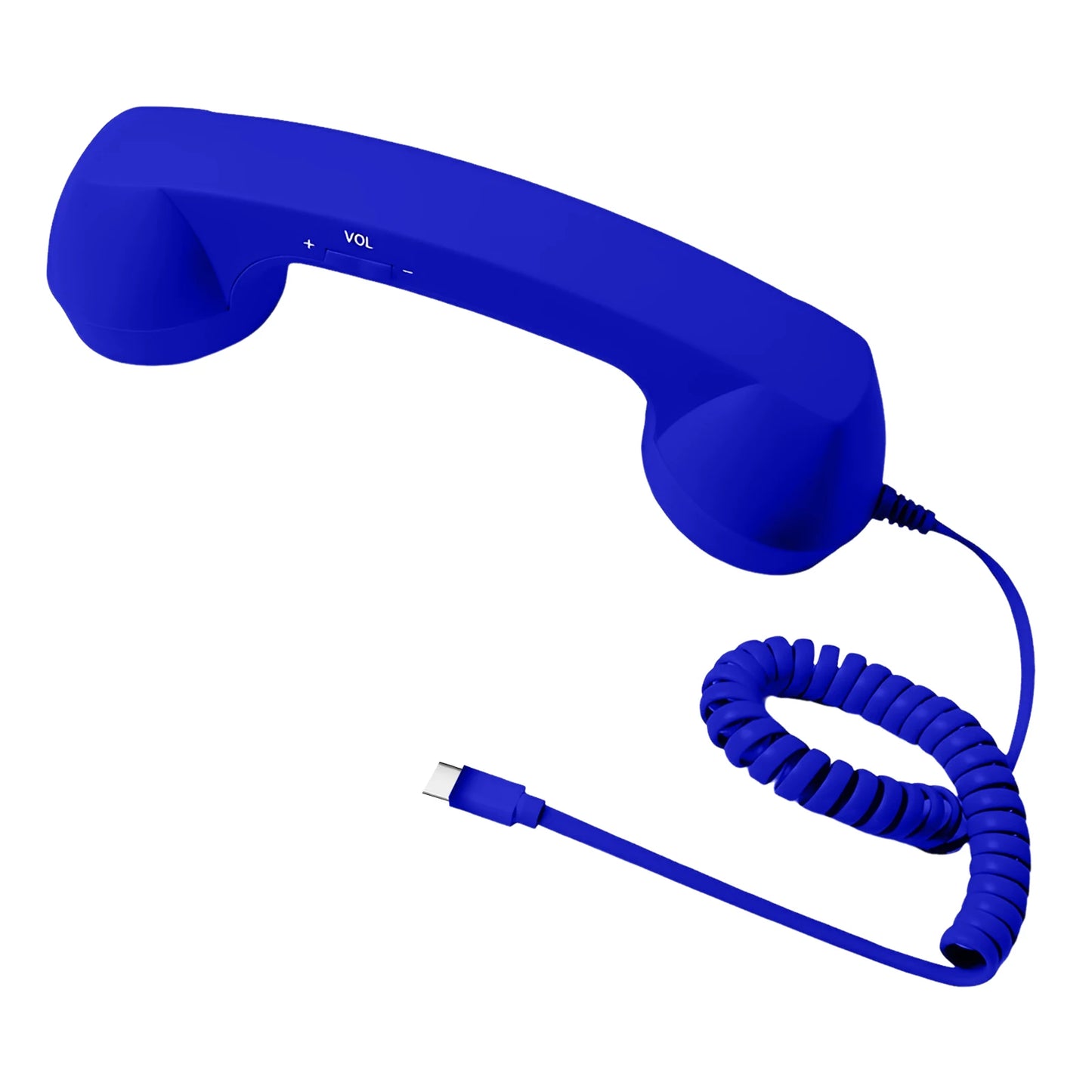 Telephone Wired Handsets with Volume Control & Mic Wired Landline Handle Receiver for Cell Mobile Video Conferences Calls Peaceful Pleasures Health and Wellness Blue