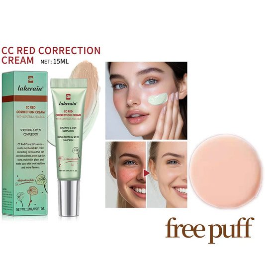 Korean CC Cream with Puff – Color-Adapting Foundation 15ml CC Cream Foundation Oasis Select With Free puff