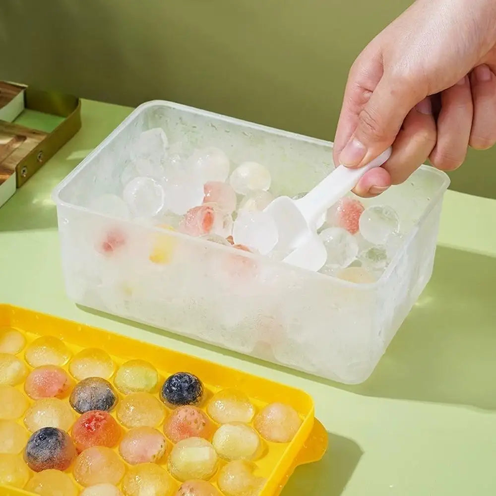 3PC/Set Food-Grade Plastic Ice Cube Mold Kit Home Use Ice Maker Storage Box for Creating Ice Blocks Kitchen Essential Peaceful Pleasures Health and Wellness
