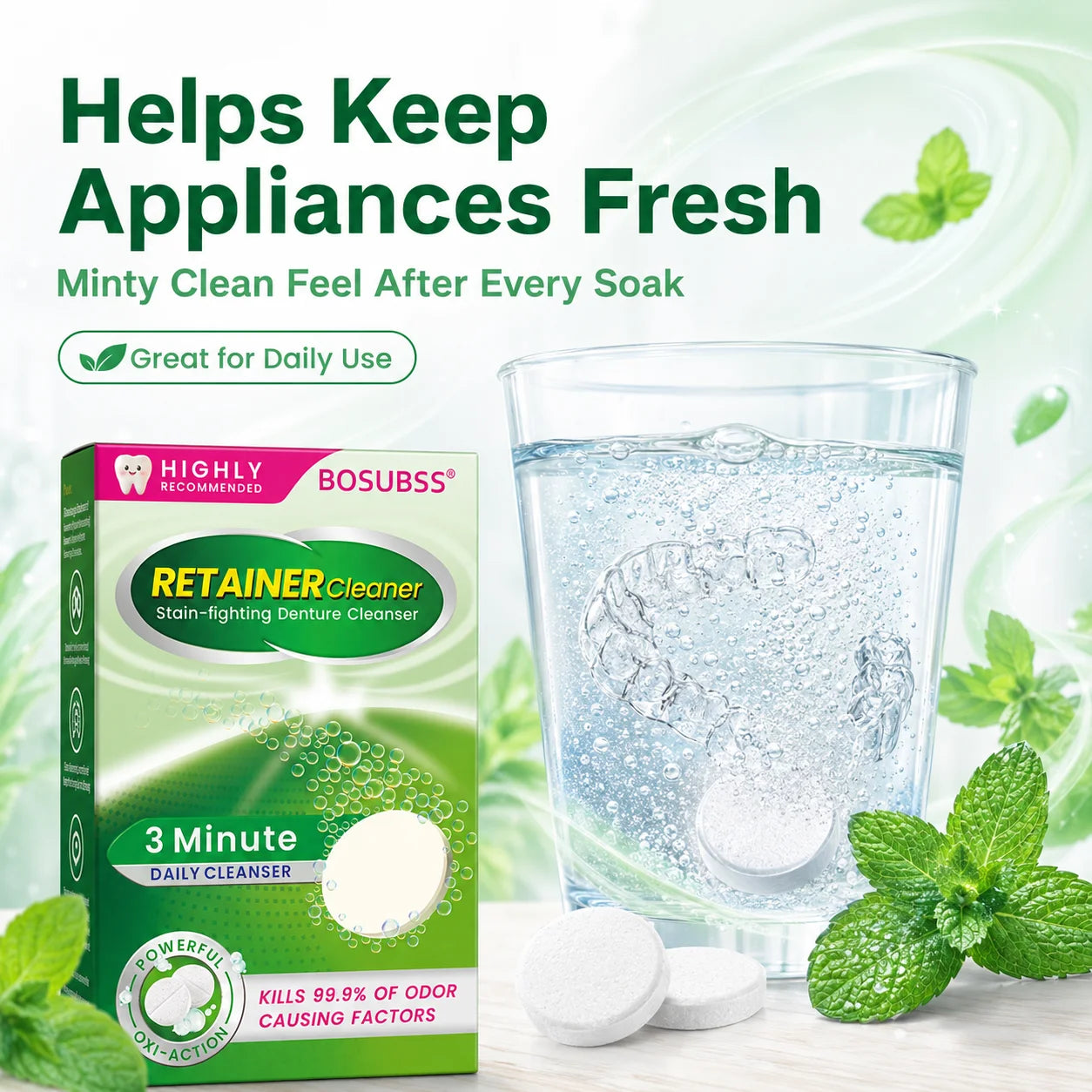 Denture Cleaning Tablets for Retainers, Guards & Braces
