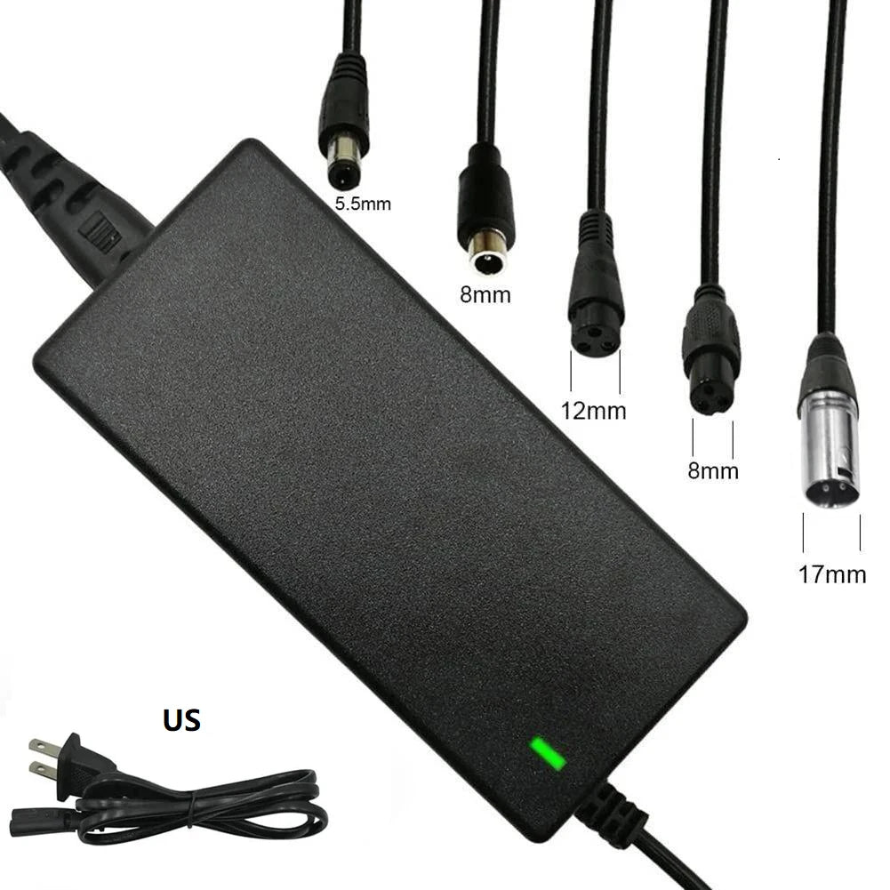 HOMEFISH Brand New Power Adapter AC 100-240V Black DC 42V 2A Electric Scooter Accessories EU Plug For 24-36v Lithium Battery Peaceful Pleasures Health and Wellness US