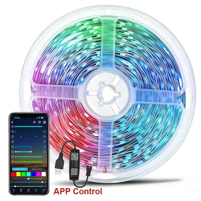 RGBIC LED Strip Lights | App & Remote Music Sync Color Changing
