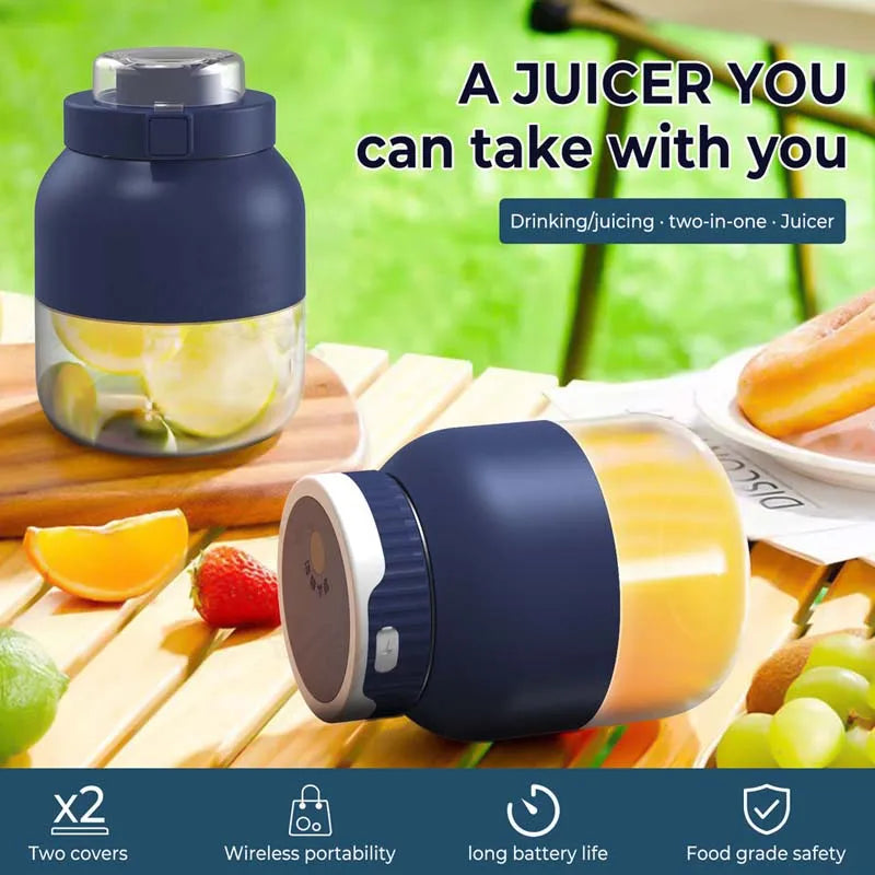 Wholesale Portable USB Rechargeable Electric Juicer Cup Cordless Stainless Steel Cordless Blender Juice Machine Water Bottle Peaceful Pleasures Health and Wellness